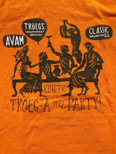Load image into Gallery viewer, TROEG-A TOGA Party Shirt Adult Medium Orange Ancient Greek Silhouette Mens