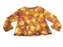 Load image into Gallery viewer, Chicos Shirt Womens 2 Gold Pink Button Up Spandex Sequins Beads Boho Blouse