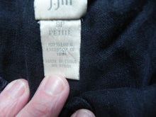 Load image into Gallery viewer, J Jill Pants Womens SP Black Palm Trees Nipa House Tropical Linen Petite Ladies