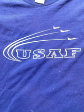 Load image into Gallery viewer, VTG USAF Shirt Adult Extra Large Navy Blue Air Force American USA Military Mens