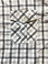 Load image into Gallery viewer, Axist Shirt Adult Large Gray Plaid Double Flap Pockets Button Up Casual Mens