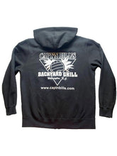 Load image into Gallery viewer, Charles River Jacket Adult Medium Black Hoodie Full Zip Capt’n Bill’s Grill Mens