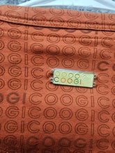 Load image into Gallery viewer, Coogi Shirt Adult Extra Large Orange AOP Spellout Logo Streetwear Pullover Mens