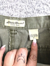 Load image into Gallery viewer, Eddie Bauer Shorts Womens 12 (32" Waist) Sage Green Flat Front 3.5" Inseam Lady
