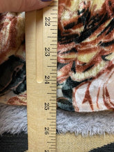 Load image into Gallery viewer, Japna Shirt Womens Small Velvet Taupe AOP Rose Boho Sheer Lined Rayon Nylon NWT