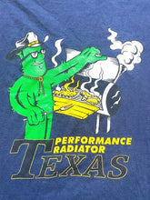 Load image into Gallery viewer, TEXAS Performance Radiator Shirt Adult Large Navy Blue BBQ Grilling Fest Mens