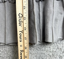 Load image into Gallery viewer, Simplee Skirt Womens Medium (25” Waist) Gray Tiered Summer Ruffle Boho Mini Lady