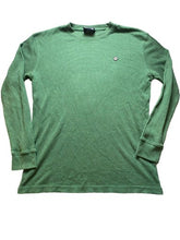 Load image into Gallery viewer, Southpole Shirt Adult Large Waffle Knit Long Sleeve Thermal Forest Green Mens