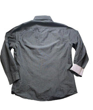 Load image into Gallery viewer, Slim Fit Shirt Adult 3XL XXXL Grid Checkered Flip Cuffs Contrast Button Up Mens