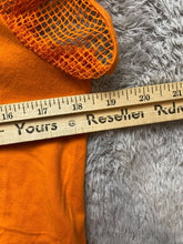 Load image into Gallery viewer, Panda Land Shirt Womens 4 Orange 1/2 Zip Hooded Fishnet Sequins Beaded Calida