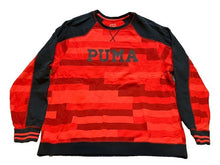 Load image into Gallery viewer, Puma Sweatshirt Mens 2XL Red and Black Color Block Athleisure Pullover Crew Neck