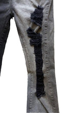 Load image into Gallery viewer, Blue Topic Jeans Juniors 11/12 Black Denim Distressed Grunge Streetwear Girls
