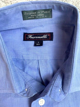 Load image into Gallery viewer, Faconnable Shirt Adult 3 15.5 Large Blue Button Up Casual Dress USA Made Mens