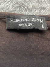 Load image into Gallery viewer, Katharina Marie Shirt Womens Large Long Sleeve Tunic Blouse Paint Art Flower