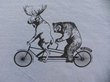Load image into Gallery viewer, Momentum Outfitters Shirt Adult Large Moose Bear Tandem On Bike Riding Mens