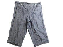 Load image into Gallery viewer, Courtenay Pants Womens 18W (40x19.5) Blue Straight Leg Capri Cropped Flat Front