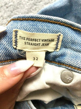 Load image into Gallery viewer, Madewell Jeans Womens 32x27.5 Blue Distressed The Perfect Vintage Denim Ladies