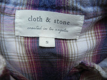 Load image into Gallery viewer, Anthropologie Dress Womens Small Plaid Henley Buttons Shirt Cloth & Stone Ladies