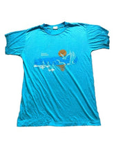 Load image into Gallery viewer, VTG Nassau Bahamas Shirt Womens Medium Single Stitch Sailboat Bird Blue 80s