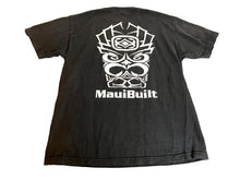 Load image into Gallery viewer, Vintage Maui Built Shirt Adult Medium Black White Tiki Hawaiian Aloha 90s Mens