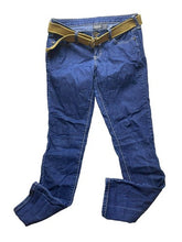 Load image into Gallery viewer, City Streets Jeans Womens 11 (33x29) Tapered Spandex Stretch Denim with Belt