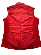 Load image into Gallery viewer, Glen Echo Vest Womens Large Red Full Zip Fleece Outerwear Golf Sweater Ladies