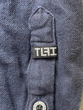 Load image into Gallery viewer, True Love False Idols Shirt Adult Large Navy Button Up Flannel Casual TLFI Mens