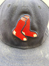 Load image into Gallery viewer, Boston Red Sox Hat Cap Adult 7 3/8 Navy Blue Baseball New Era Performance MLB