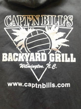 Load image into Gallery viewer, Charles River Jacket Adult Medium Black Hoodie Full Zip Capt’n Bill’s Grill Mens