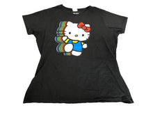 Load image into Gallery viewer, Hello Kitty Shirt Womens Large Short Sleeve Rainbow Fictional Cartoon Sanrio
