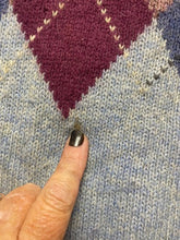 Load image into Gallery viewer, VTG McGregor Vest Adult Large Light Blue Argyle Diamond Wool Blend Sweater Mens