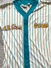 Load image into Gallery viewer, VTG All Star Game Jersey Womens One Size Teal Blue Button Up Baseball Ladies