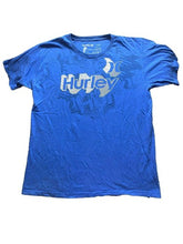 Load image into Gallery viewer, Hurley Shirt Adult Large Blue Spell Out Logo Streetwear Skater Regular Fit Mens