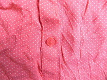 Load image into Gallery viewer, Love Potion Shirt Womens Medium Peach Pastel Polkadots Flowy Boho Blouse Rayon