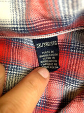 Load image into Gallery viewer, Wrangler Shirt Adult 3XL XXXL Red White Plaid Button Up Flannel Spandex Mens
