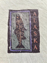 Load image into Gallery viewer, Alaska Shirt Adult Extra Large Green Fish Art Thrashed Streetwear Pullover Mens