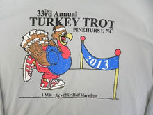 Load image into Gallery viewer, Turkey Trot 2013 Shirt Adult Medium The 33rd Annual Pinehurst NC Marathon Mens