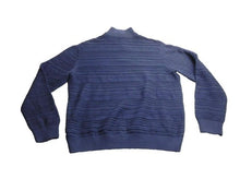 Load image into Gallery viewer, CHAPS Sweater Adult Large Navy Blue Mock Neck 1/4 Zip Cable Knit Outerwear Mens