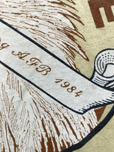 Load image into Gallery viewer, VTG Gallant Eagle Shirt Adult Small Beige Vanderberg AFB 1984 Single Stitch Mens