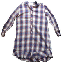 Load image into Gallery viewer, Anthropologie Dress Womens Small Plaid Henley Buttons Shirt Cloth & Stone Ladies