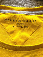 Load image into Gallery viewer, Tommy Hilfiger Shirt Mens 2XL Yellow Spell Out Sewn Patch Preppy Academia