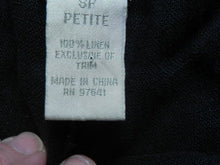 Load image into Gallery viewer, J Jill Pants Womens SP Black Palm Trees Nipa House Tropical Linen Petite Ladies