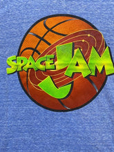 Load image into Gallery viewer, Space Jam Shirt Adult Large Heather Blue Michael Jordan Basketball Logo Mens