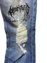 Load image into Gallery viewer, Broken Promises Jeans Womens 30x33 Denim Bad Habits Splatter Ultra Slim Stretch