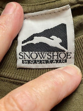 Load image into Gallery viewer, Snowshoe Shirt Adult Large Army Green Shay's Revenge Danger Snow Drifts Mens