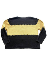 Load image into Gallery viewer, Crystal Kobe Sweater Womens Medium Zip Up Colorblock Acrylic Cardigan Ladies