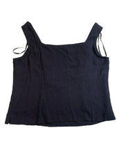 Load image into Gallery viewer, Dana Kay Shirt Womens 16W Black Corset Cropped Tank Square Neck Plus Ladies