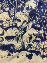 Load image into Gallery viewer, Vintage Fleur De Lis Shirt Adult Large Yellow Skull Gothic Grunge Affliction Men