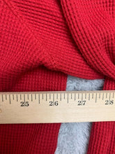 Load image into Gallery viewer, IZOD Shirt Adult 2XLT Red Waffle Knit Thermal Crew Neck Embroidered Logo Mens