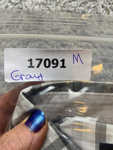 Load image into Gallery viewer, Axist Shirt Adult Large Gray Plaid Double Flap Pockets Button Up Casual Mens